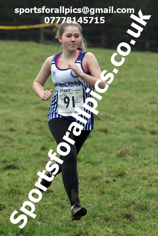Girls under-15s, NECAA Junior Cross Country Relays, Thornley Farm, Peterlee, Saturday, December 12th. Photo: David T. Hewitson/Sports for All Pics